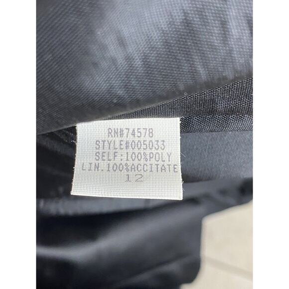 Vintage Cache Black Dress Maxi Gown 90s Y2k Strapless Black White Size 12 USA - Picture 9 of 10